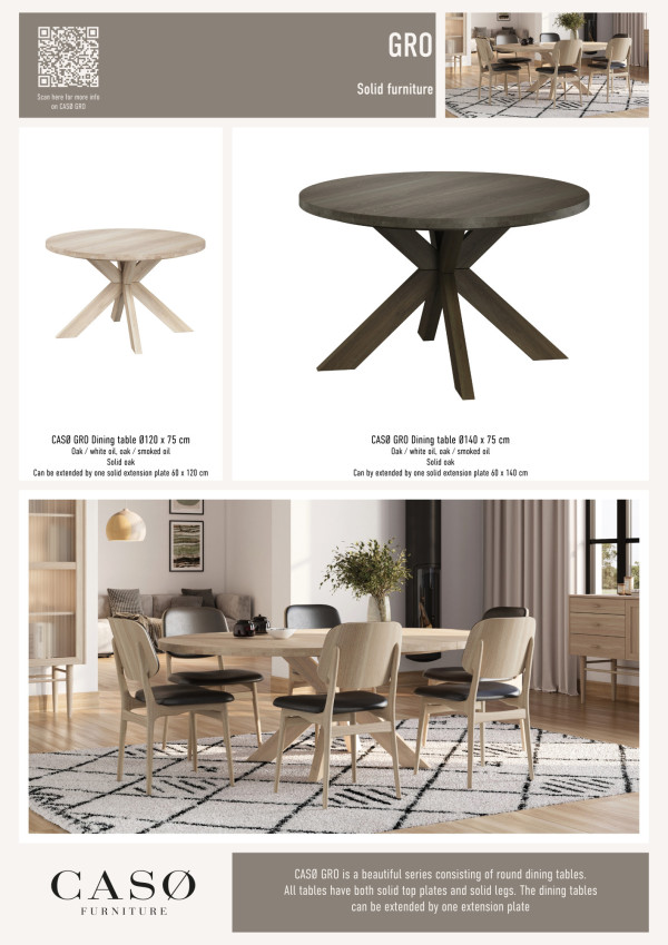 Gro spiseborde EN m. plads til priser