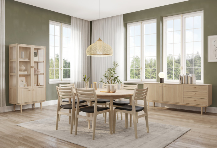 420 Display and sideboard Thor white oil 6 Anne wooden handles