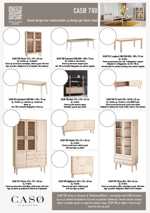 CASO 700 DK m3. plads til priser