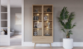 777 Setphoto display cabinet white oil