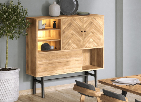 CASØ 230 highboard sildeben naturolie