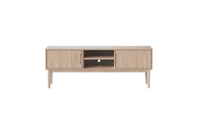 LIV 2739 010052 VILDE TV stand oak white oil front