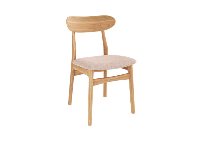 CHA 2801 025655 Bonn chair oak natural oil diosa 11 fabric angled