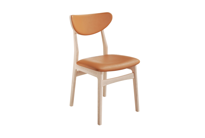 CHA 2816 013155 Johan chair cognac leather oak white oil angled