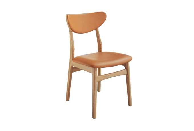 CHA 2816 023155 Johan chair cognac leather oak natural oil angled