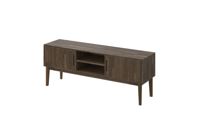 LIV 2739 060052 VILDE TV stand oak smoked oil angled