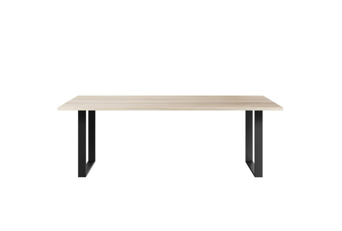 LIV 2016 010026 GRO Plank table oak white oil u legs front