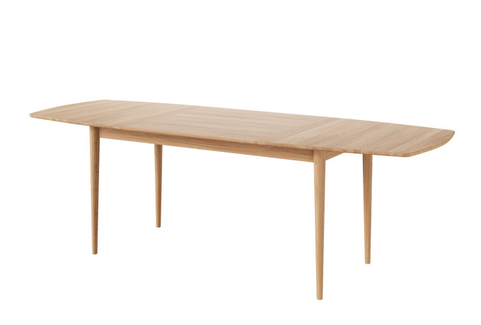 LIV 2196 020052 Nordlight Dining table oak natural oil extended angled