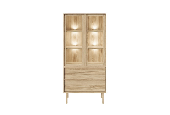 NEL 2614 020052 Nellie display cabinet oak natural oil front