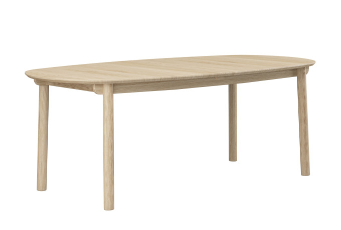 777 2147 010052 CASO 777 Diningtable oak white oil angled