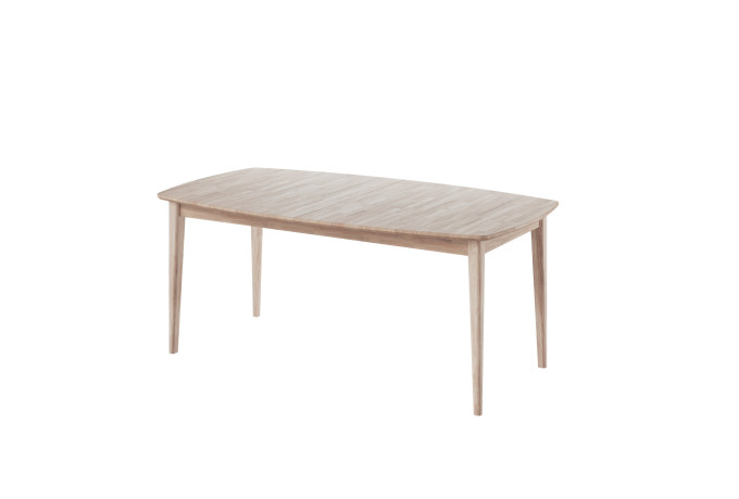 LIV 2017 010052 VILDE dining table oak white oil angled