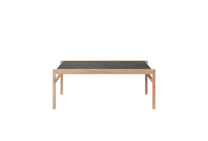 LIV 2309 021952 LOUNGE coffee table grey ceramic top oak natural oil front