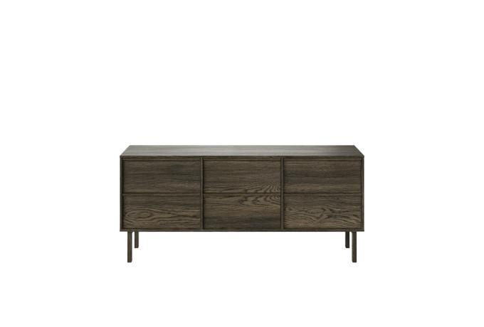 NEL 2569 060052 Nellie sideboard 6 Drawers oak smoked oil front