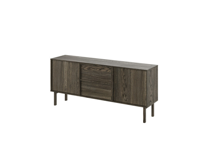 NEL 2571 060052 Nellie sideboard 2 doors oak smoked oil angled