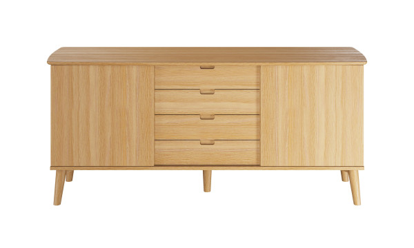 120 2526 020025 Sideboard oak natural oil front