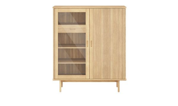 330 highboard glass door natural oil 