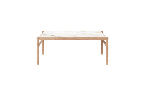 LIV 2309 021852 LOUNGE coffee table white ceramic top oak natural oil front